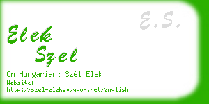 elek szel business card