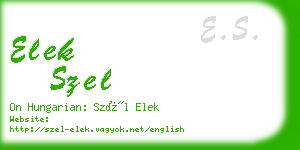 elek szel business card